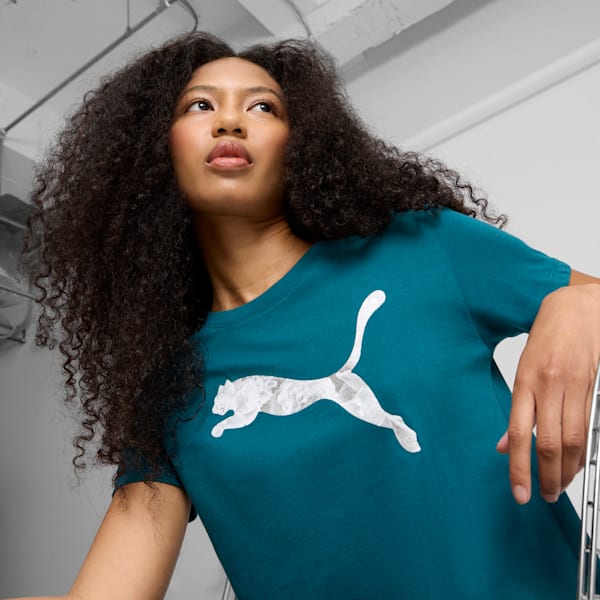 Camiseta Holiday Metallic para mujer, Cold Green, extralarge